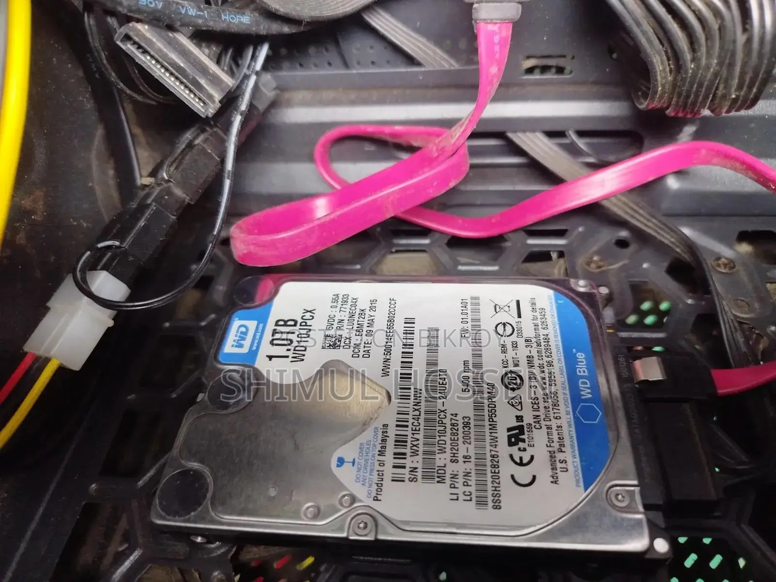 Western Digital (WD) Blue 1TB, 2.5-Inch SATA HDD, Model WD10JPVX.