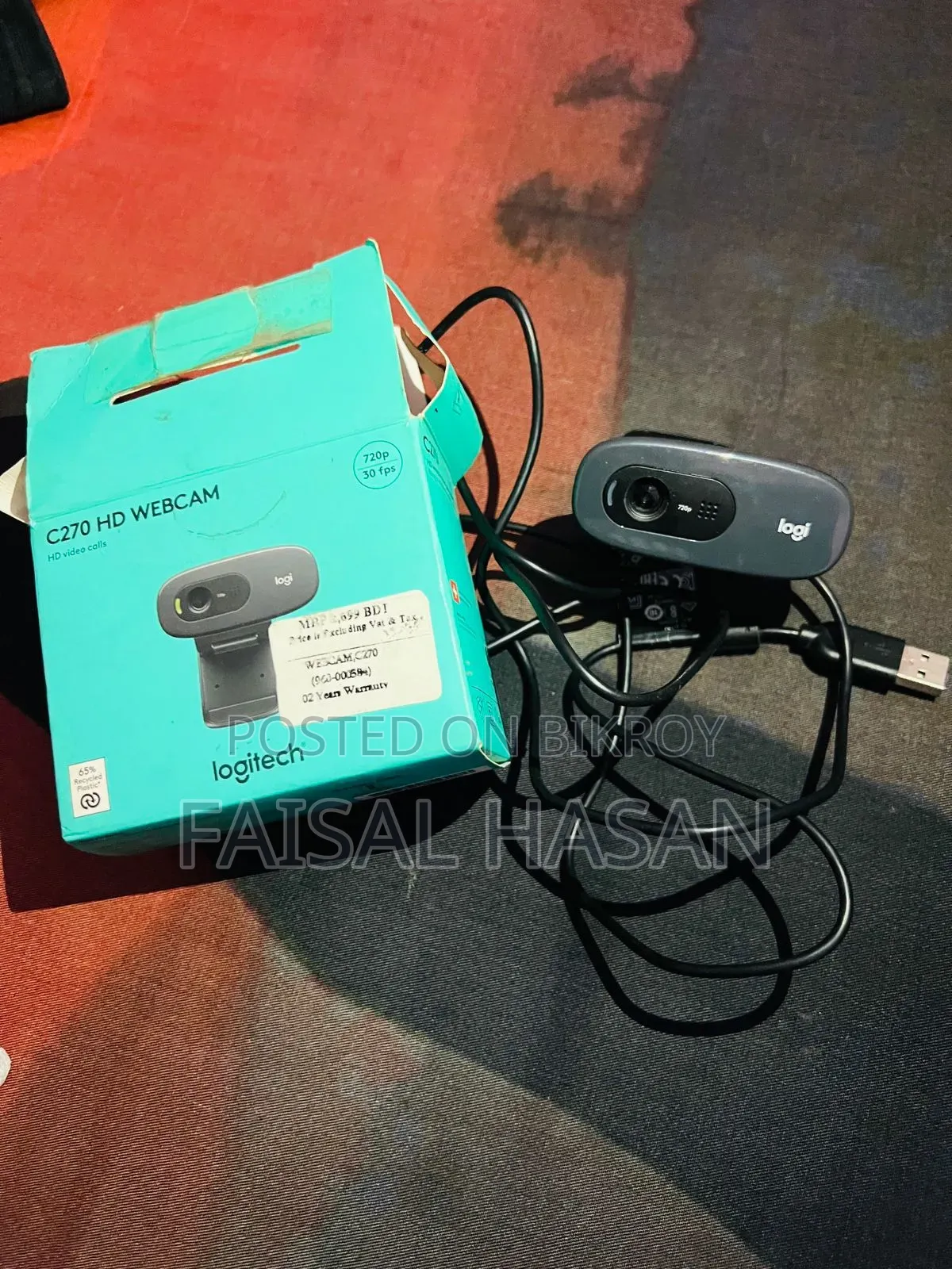 লজিটেক ওয়েবক্যাম ক্যামেরা ফুল ফ্রেশ