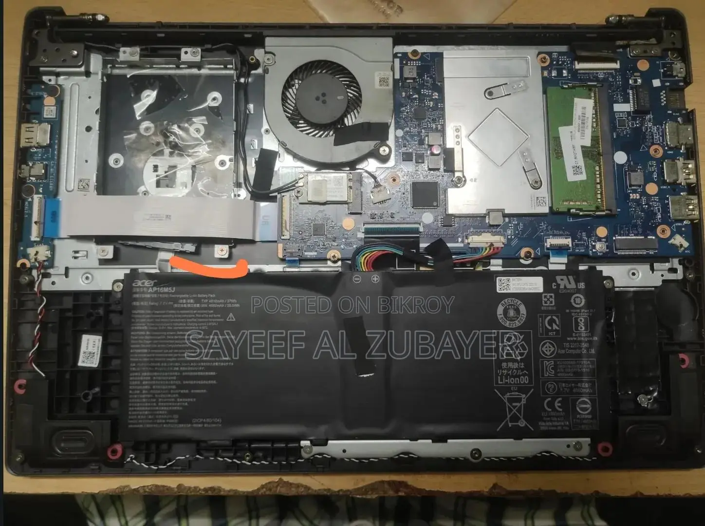 Ram, Harddisk, Display, Keyboard, Laptop Battery for Sell