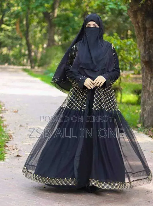 Premium Quality Dubai Chari Sequence and Gorgeous Net Burqa