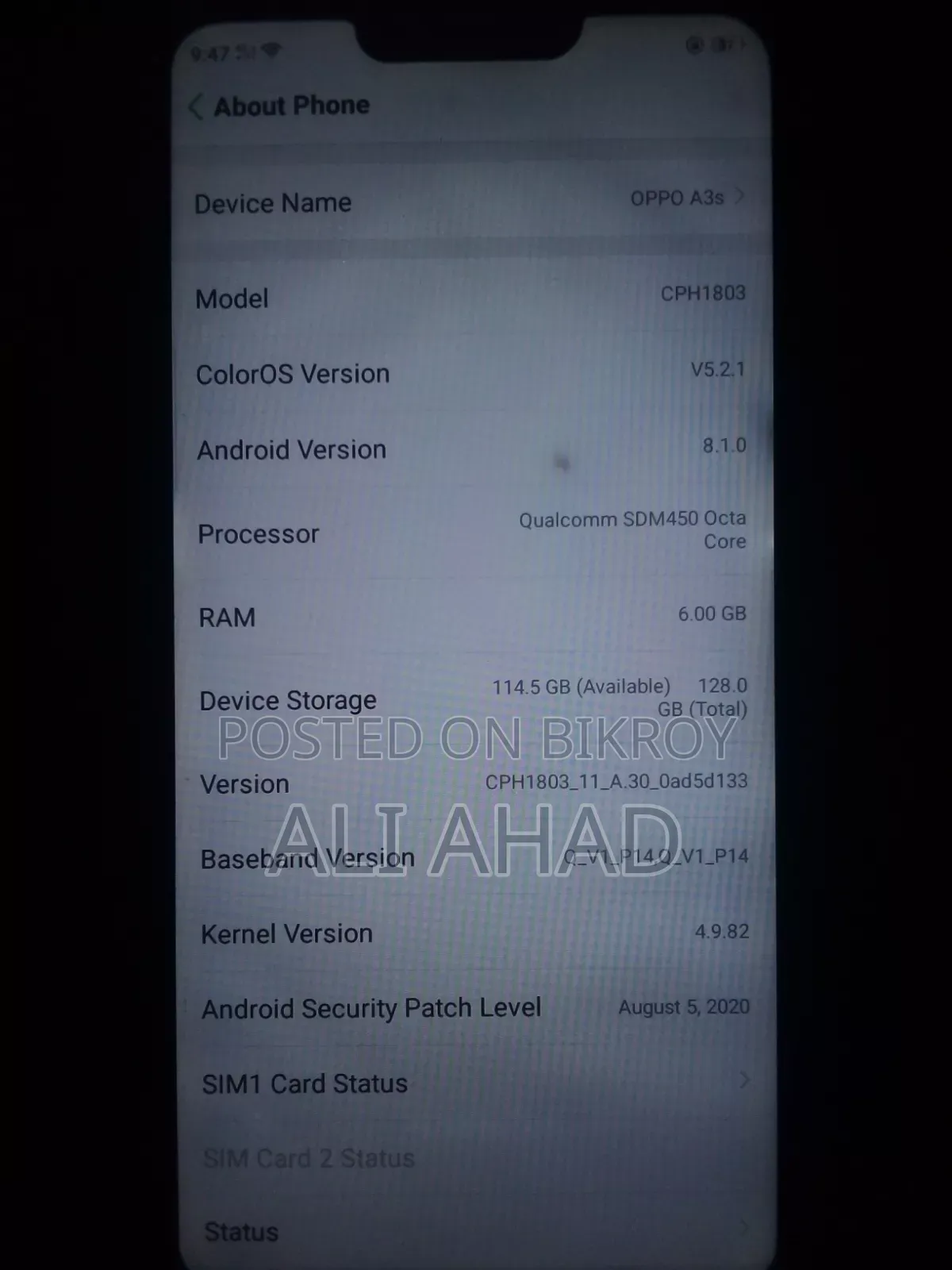 Oppo A3s 64 GB Pink