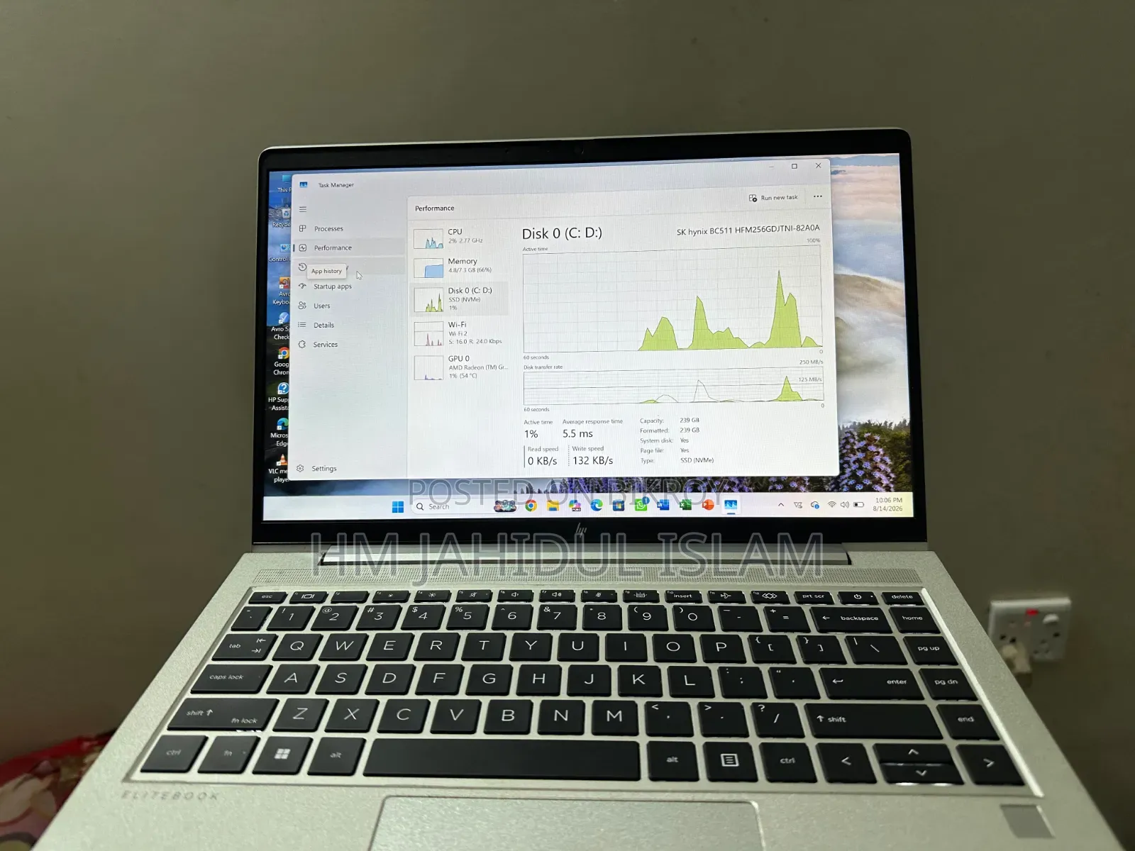 ল্যাপটপ HP Elitebook 645 G9 8GB AMD Ryzen 5 SSD 256GB