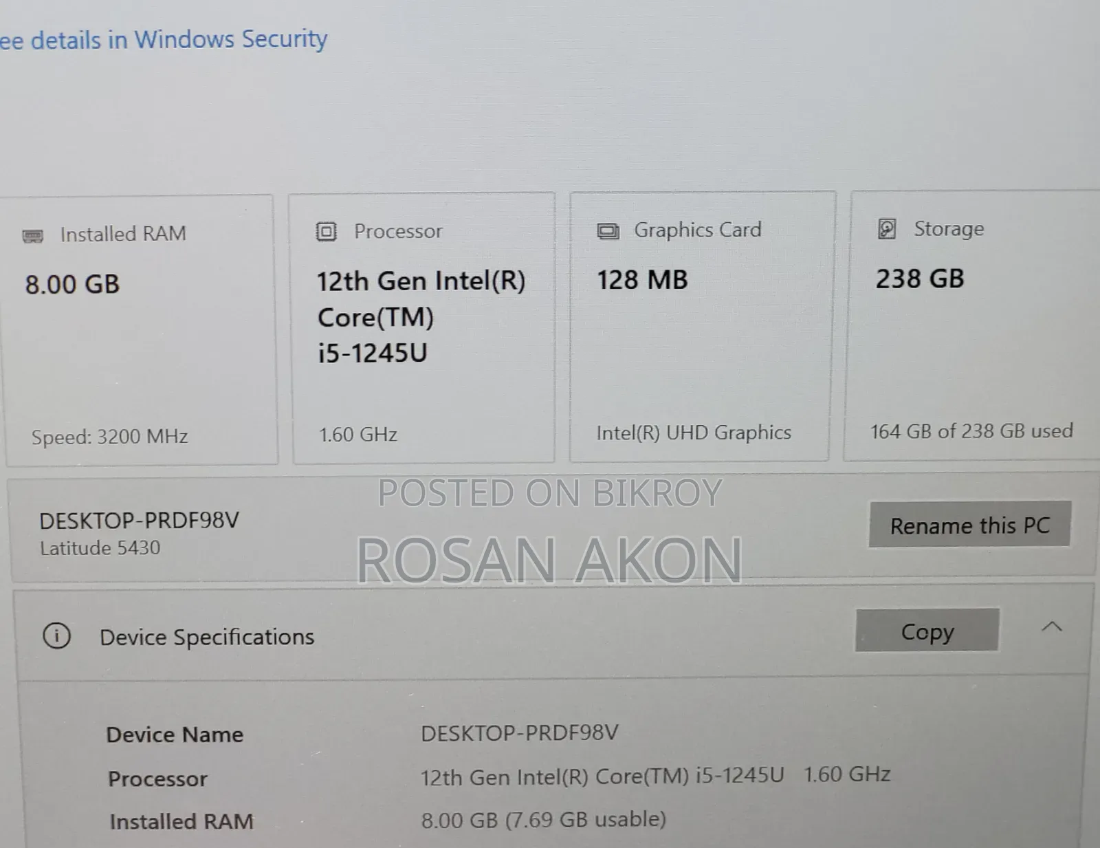 Laptop Dell Latitude 5430 8GB Intel Core I5 SSD 256GB