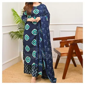 Soft Cotton Fabric Chunri Printed Tassel Attached Three Piece Collection.