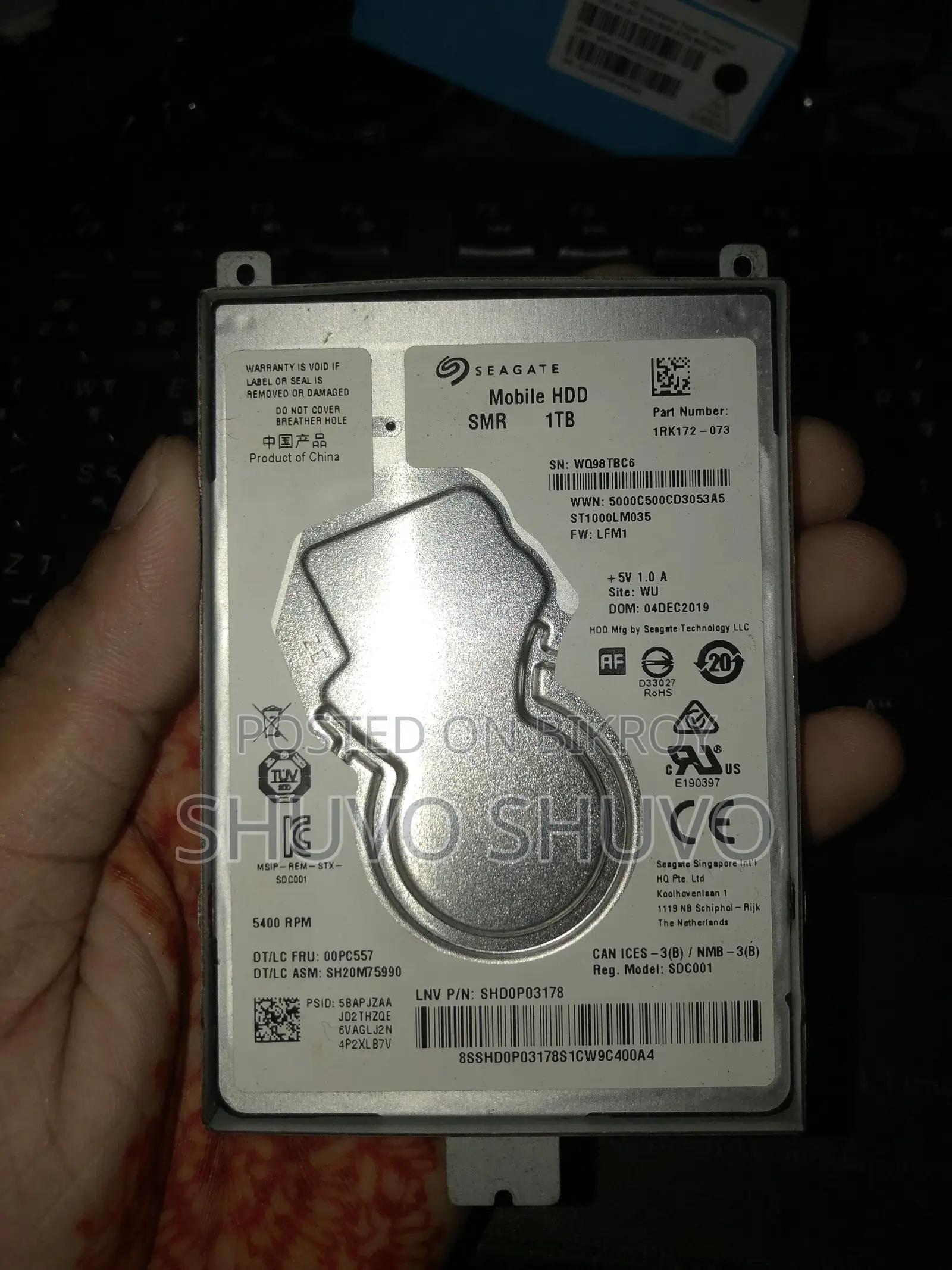 Seagate 1TB Laptop/Desktop Computer HDD