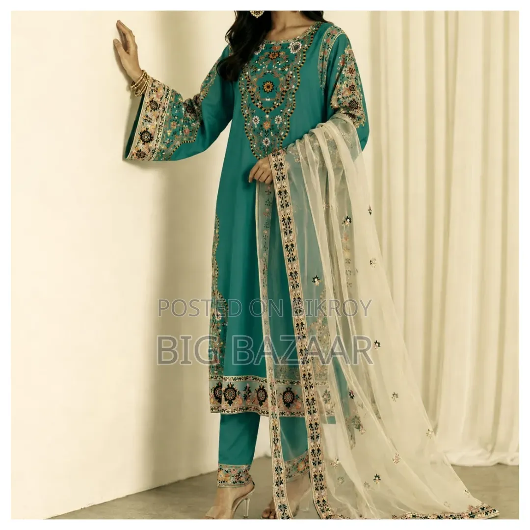 Embroidery Three Piece