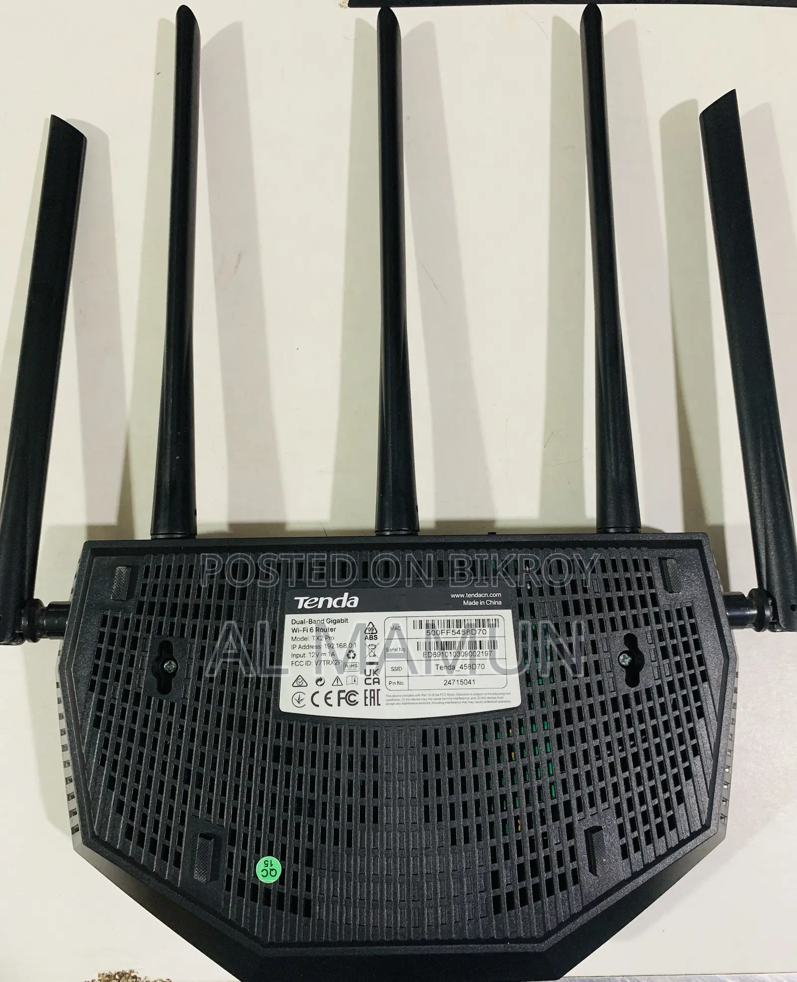 Tenda TX2 Pro 1500mbps Dual-Band Gigabit Wi-Fi 6 Router