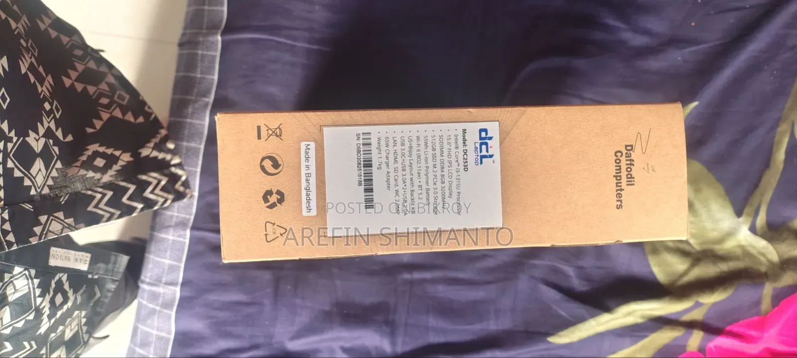New Laptop 8GB Intel Core 3 SSD 512GB