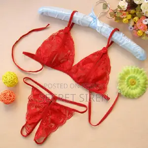 Women’s Floral Lace Bra Panty Set – Sheer 2 Piece Lingerie Set