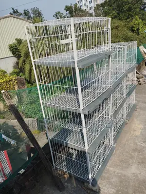A four-compartment pigeon cage for sale
