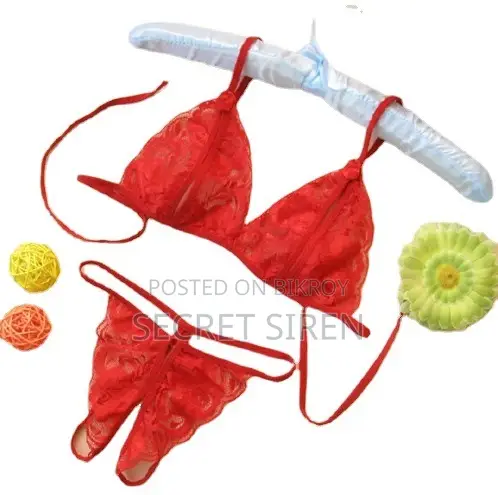 Women’s Floral Lace Bra Panty Set – Sheer 2 Piece Lingerie Set