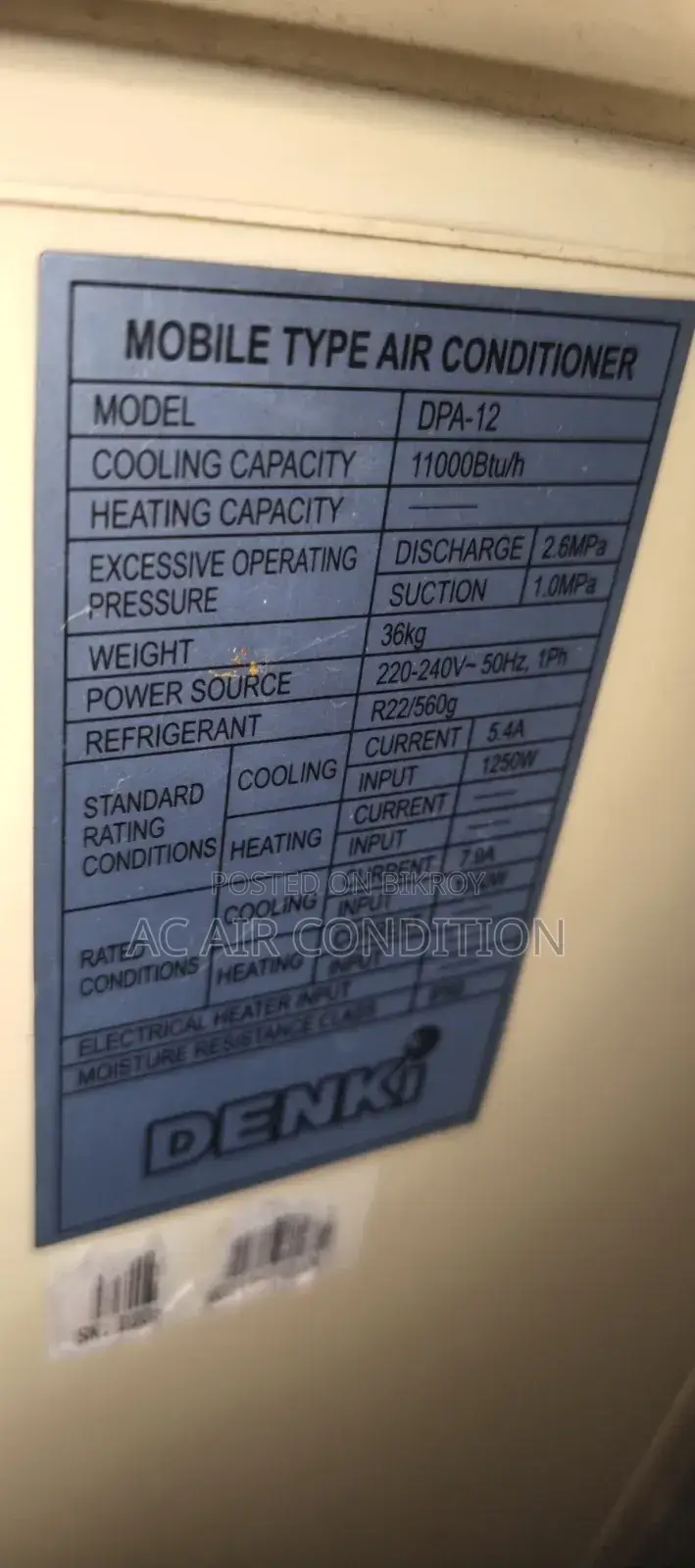Portable AC 1 Ton