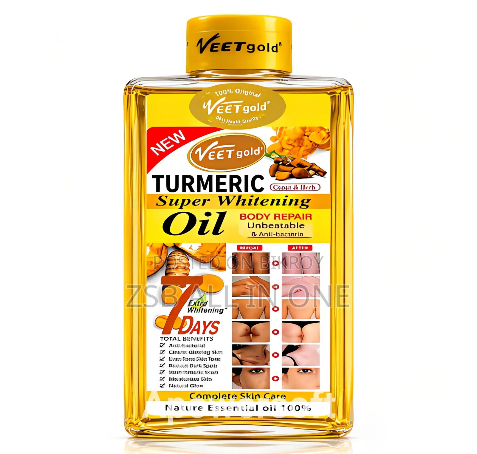 VEETgold Turmeric Super Whitening Body Repair Oil 200ml