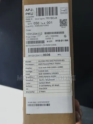 New Laptop Dell 8GB AMD Ryzen 5 SSD 512GB