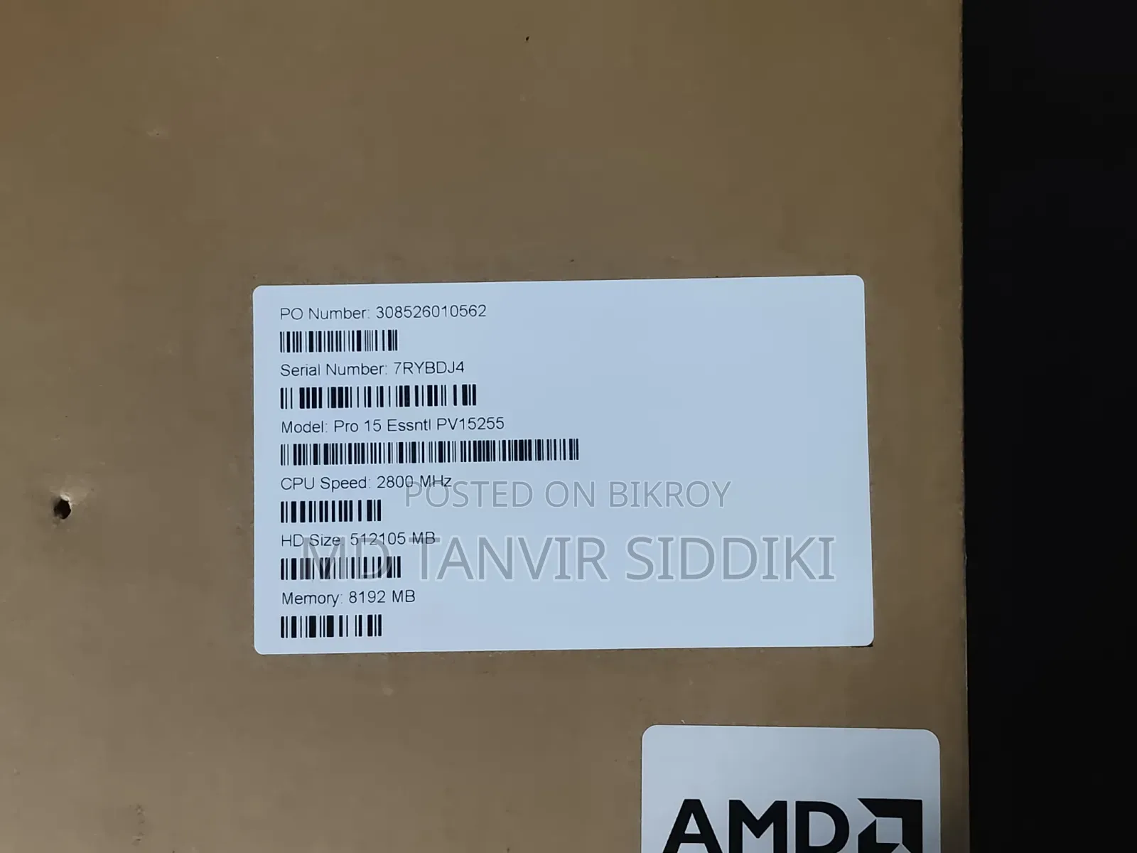 New Laptop Dell 8GB AMD Ryzen 5 SSD 512GB