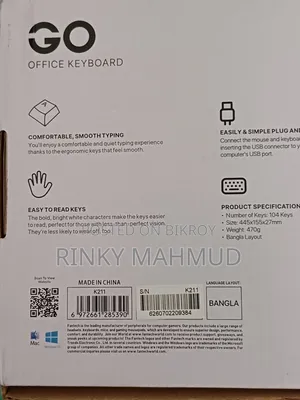 Fantech Bengali Keyboard for Sale | Like New
