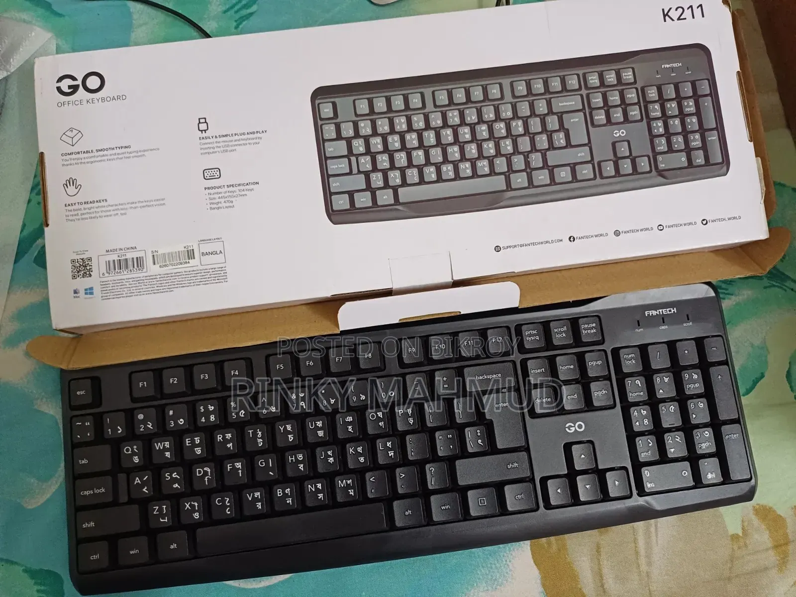 Fantech Bengali Keyboard for Sale | Like New