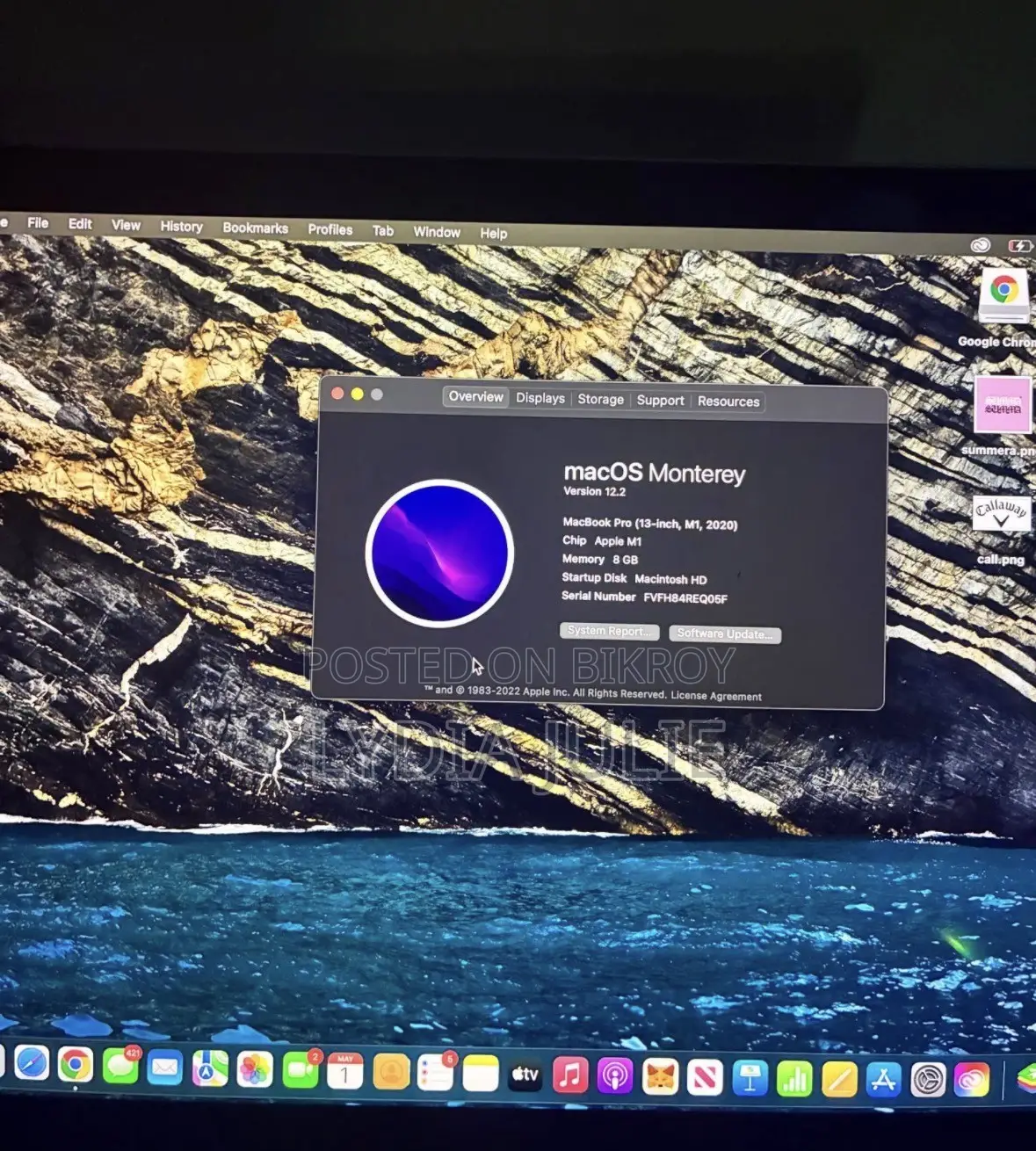 Laptop Apple MacBook Air 2020 M1 16GB Intel Core i5 HDD+SSD 512GB