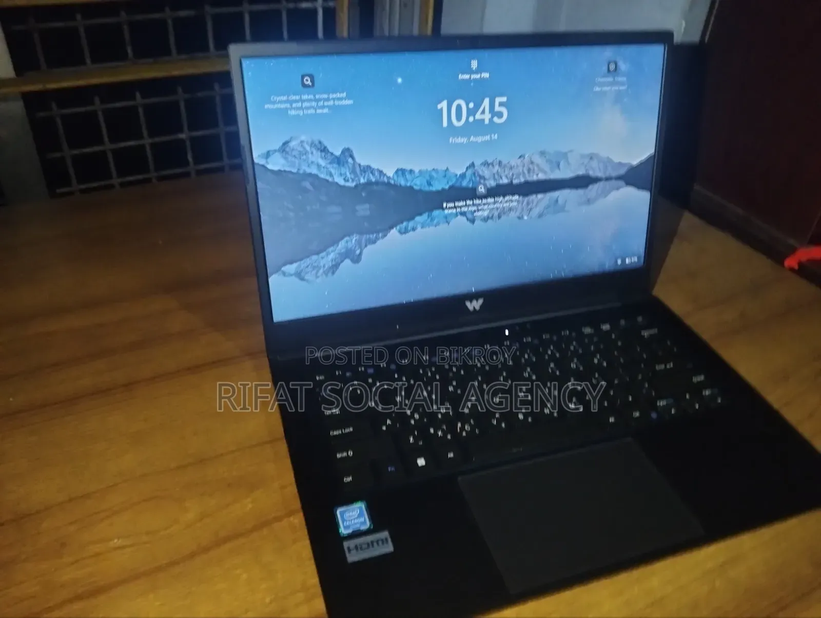 Laptop 8GB Intel SSD 256GB