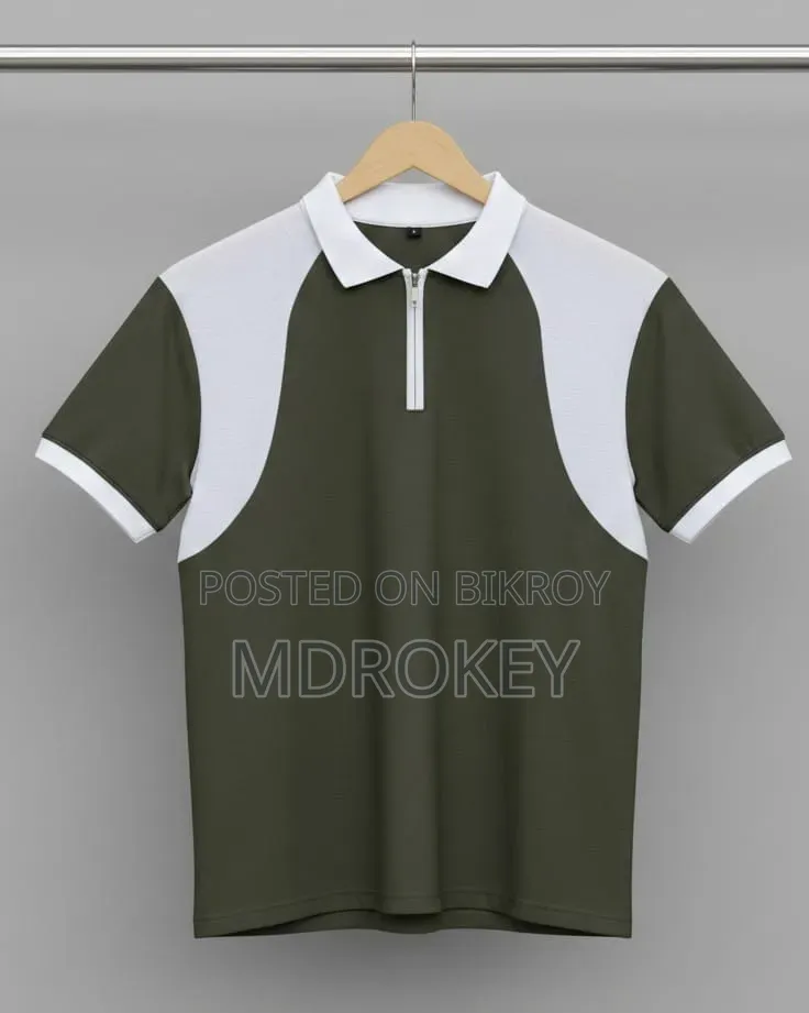 Premium Zipper Collar T-Shirt