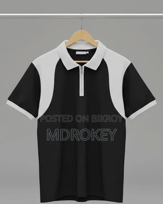 Premium Zipper Collar T-Shirt