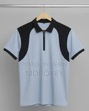 Premium Zipper Collar T-Shirt