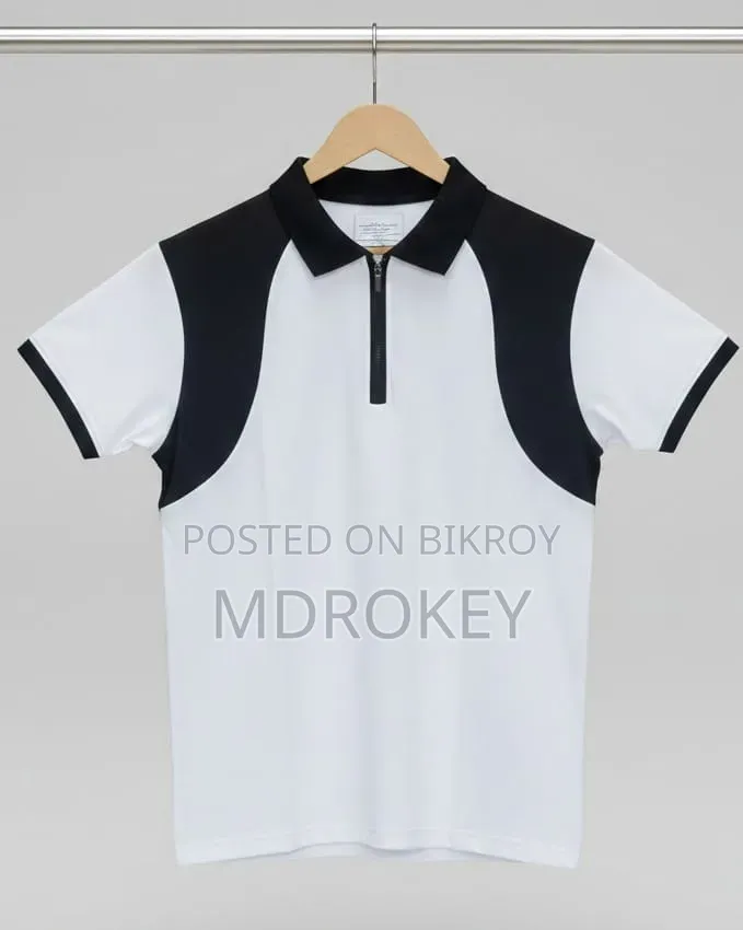 Premium Zipper Collar T-Shirt