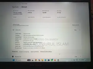 ল্যাপটপ আসুস ভিভুবুক ১৫ ৮জিবি ইন্টেল কোর আই৩ এসএসডি ৫১২জিবি
