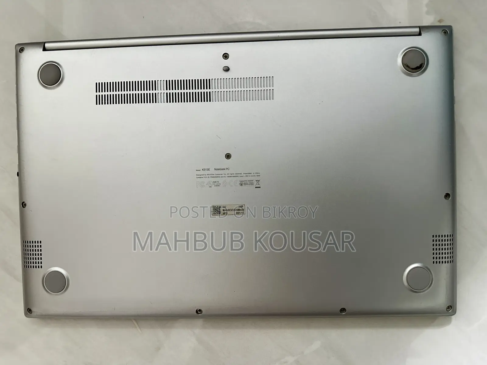 Laptop Asus Vivobook 15 16GB Intel Core i5 SSD 512GB