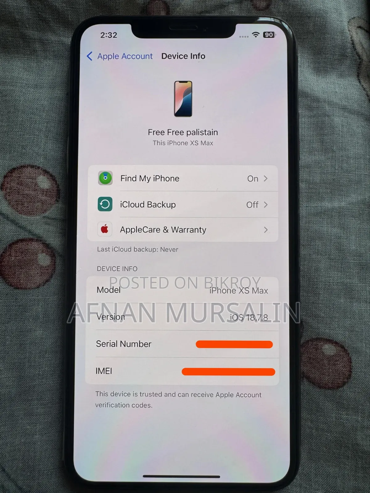 Apple iPhone XS Max 256 GB Gold