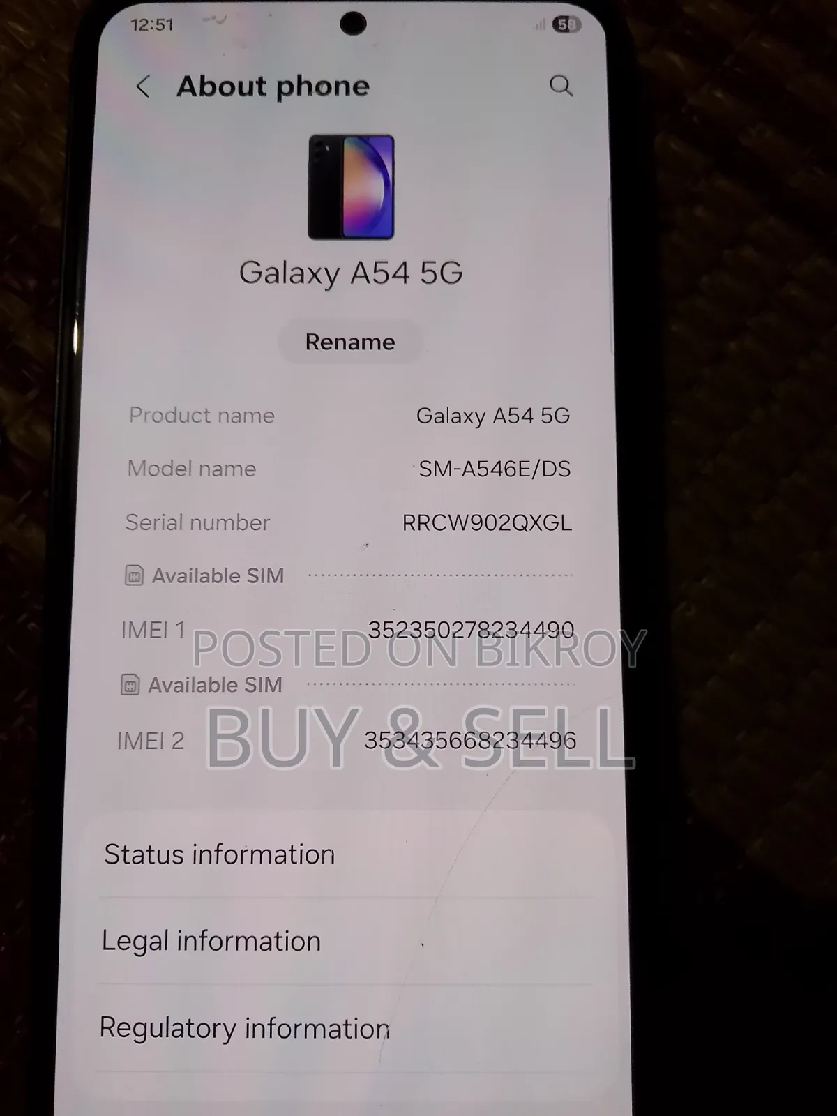 Samsung Galaxy A54 5G 128 GB Black