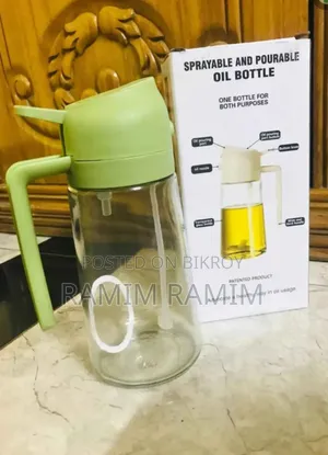 2-in-1 Olive Oil Sprayer for Cooking, 500 ml Glass Oil Spr