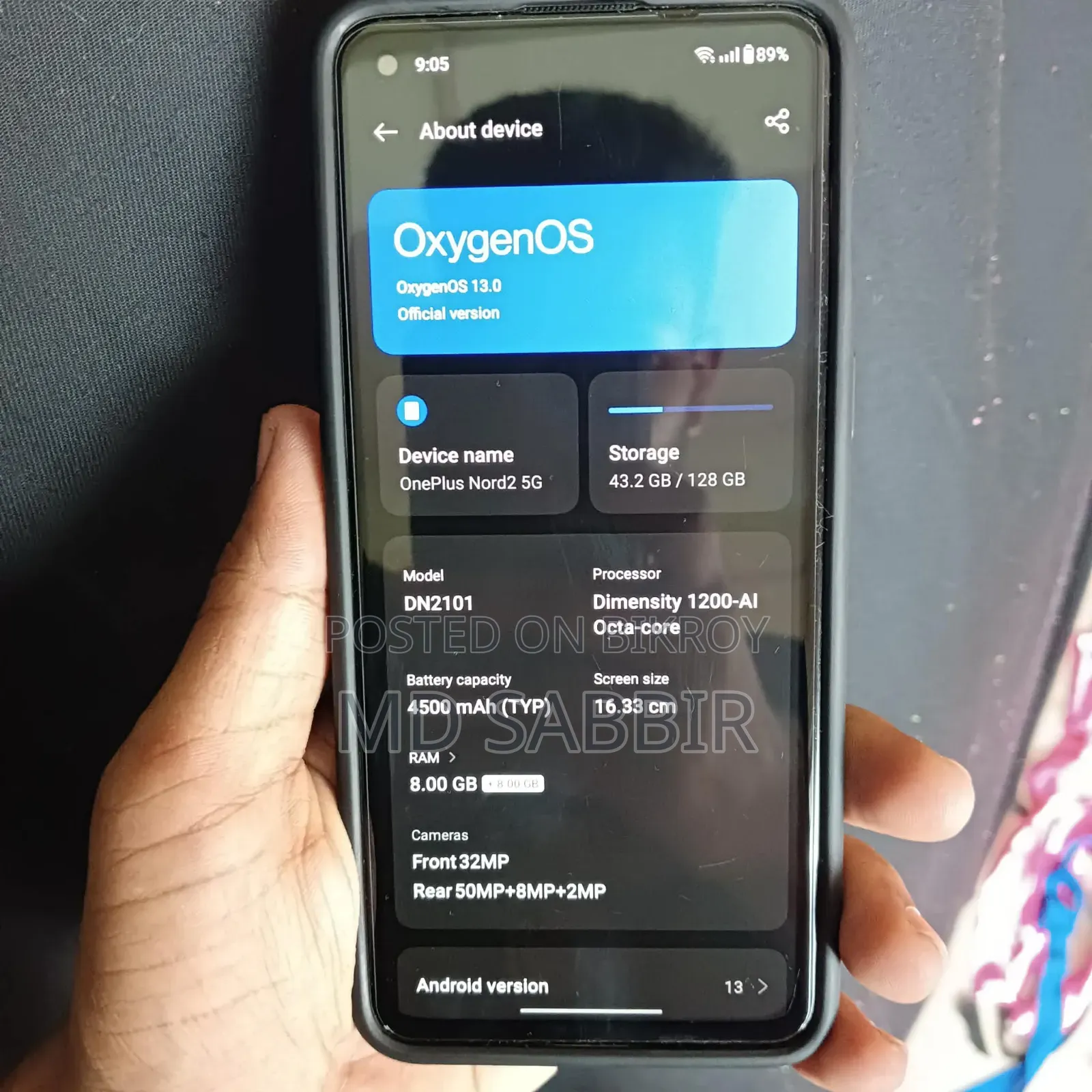 OnePlus Nord 2 5G 128 GB Gray