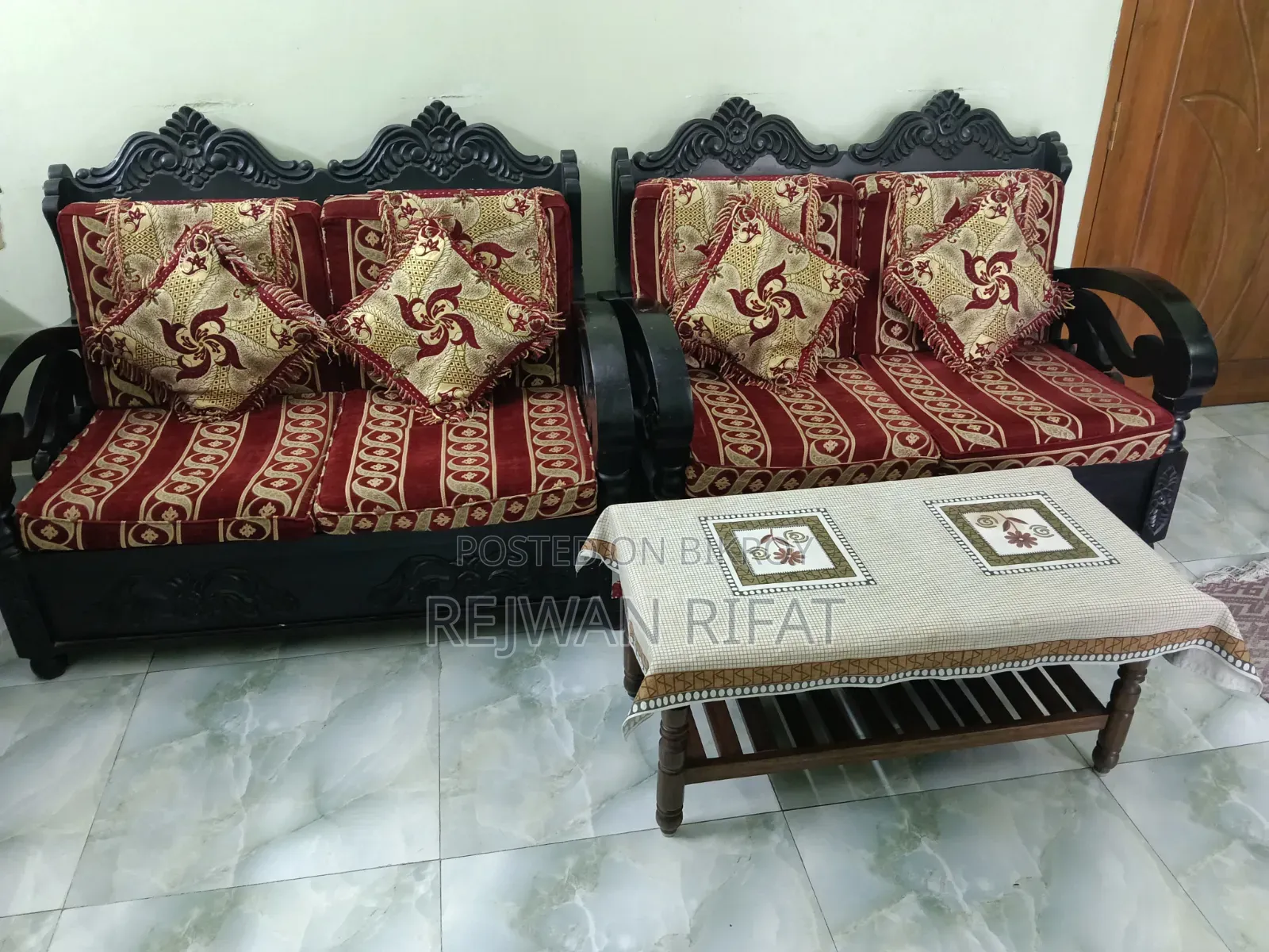 Sofa Set With 1 Center Table and 2 Side Tables