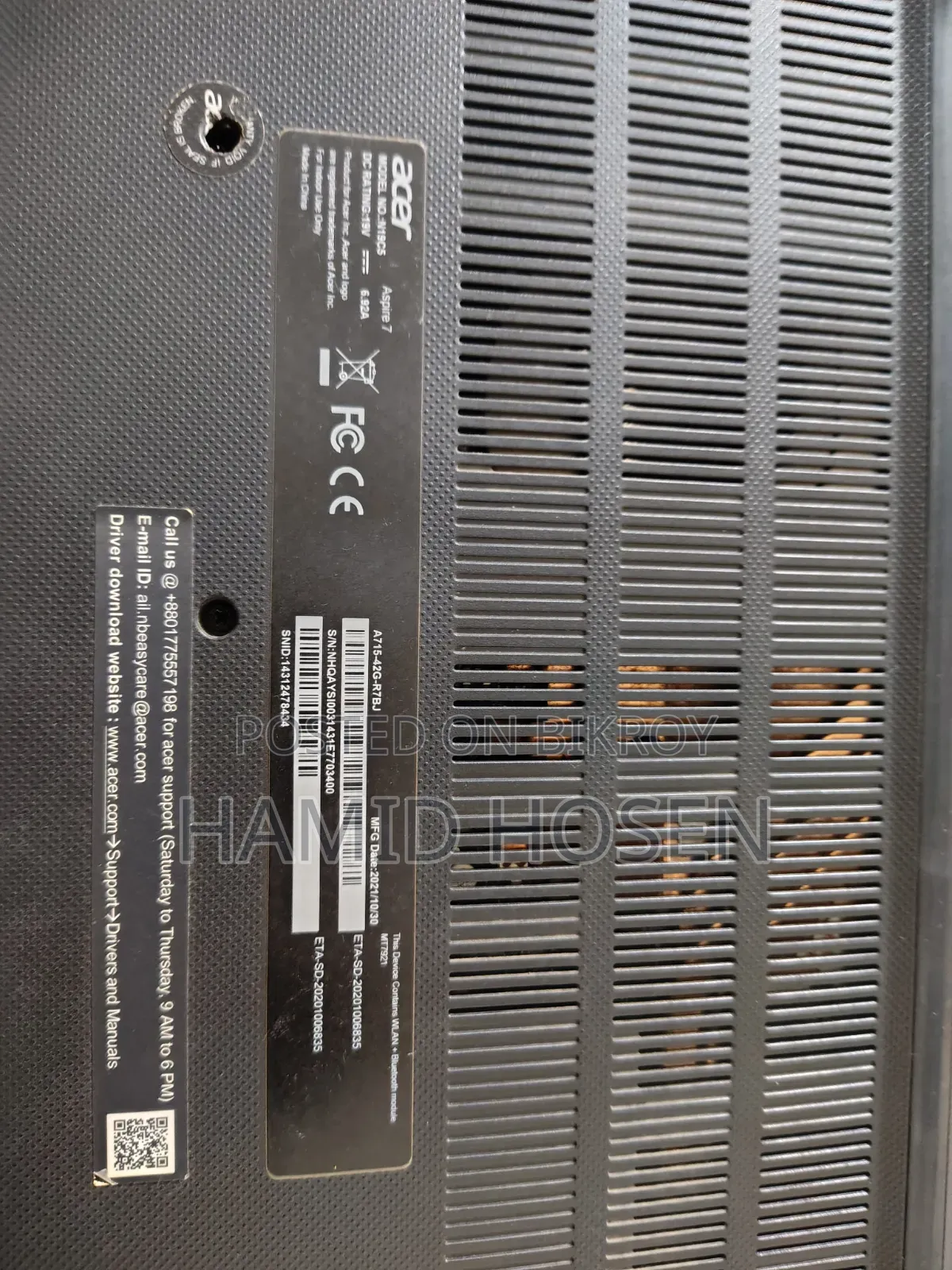 Laptop Acer Aspire 7 16GB AMD Ryzen 5 SSD 512GB