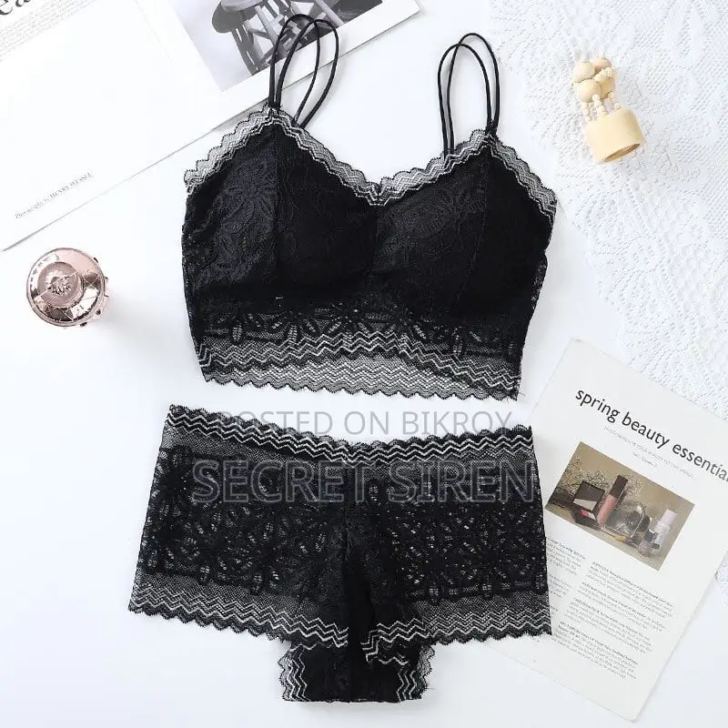 Stylish Spandex Lace Bra Panty Set