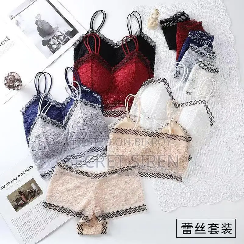 Stylish Spandex Lace Bra Panty Set
