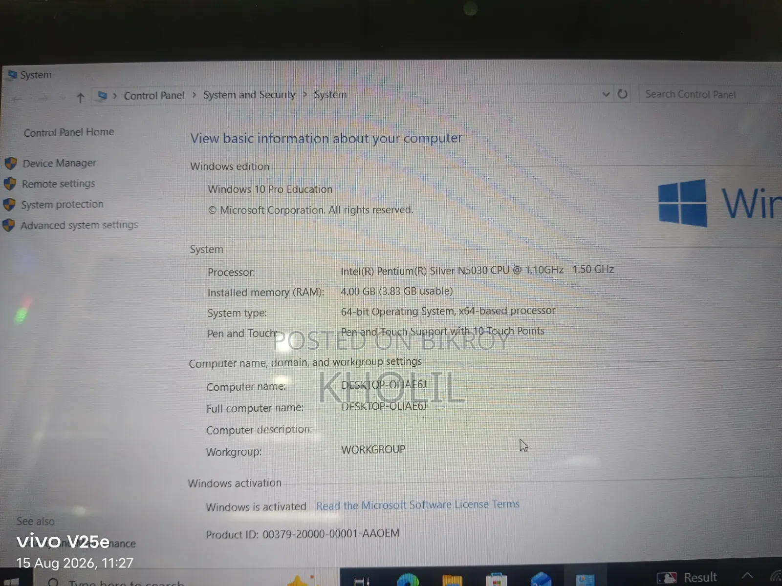 Laptop Dell Latitude 3190 2-in-1 4GB Intel Pentium SSD 128GB
