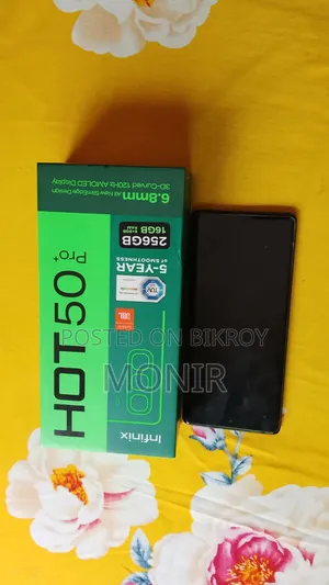 ইনফিনিক্স হট ৫০ প্রো+ ৪জি ২৫৬ জিবি ব্ল্যাক