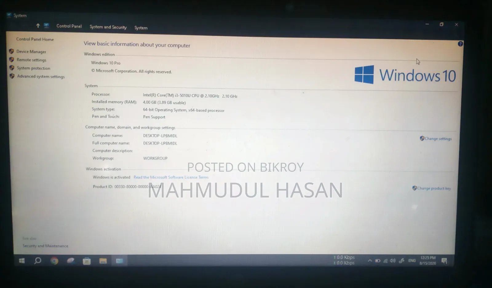 Laptop HP ProBook 450 G2 4GB Intel Core I3 SSD 128GB