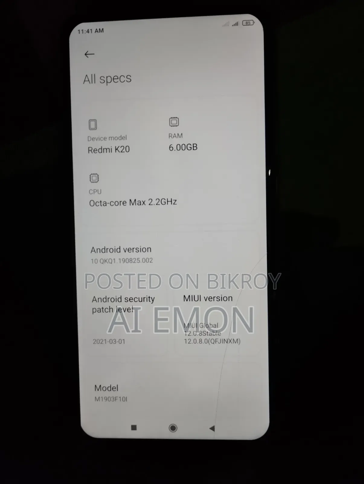 Xiaomi Redmi K20 128 GB White