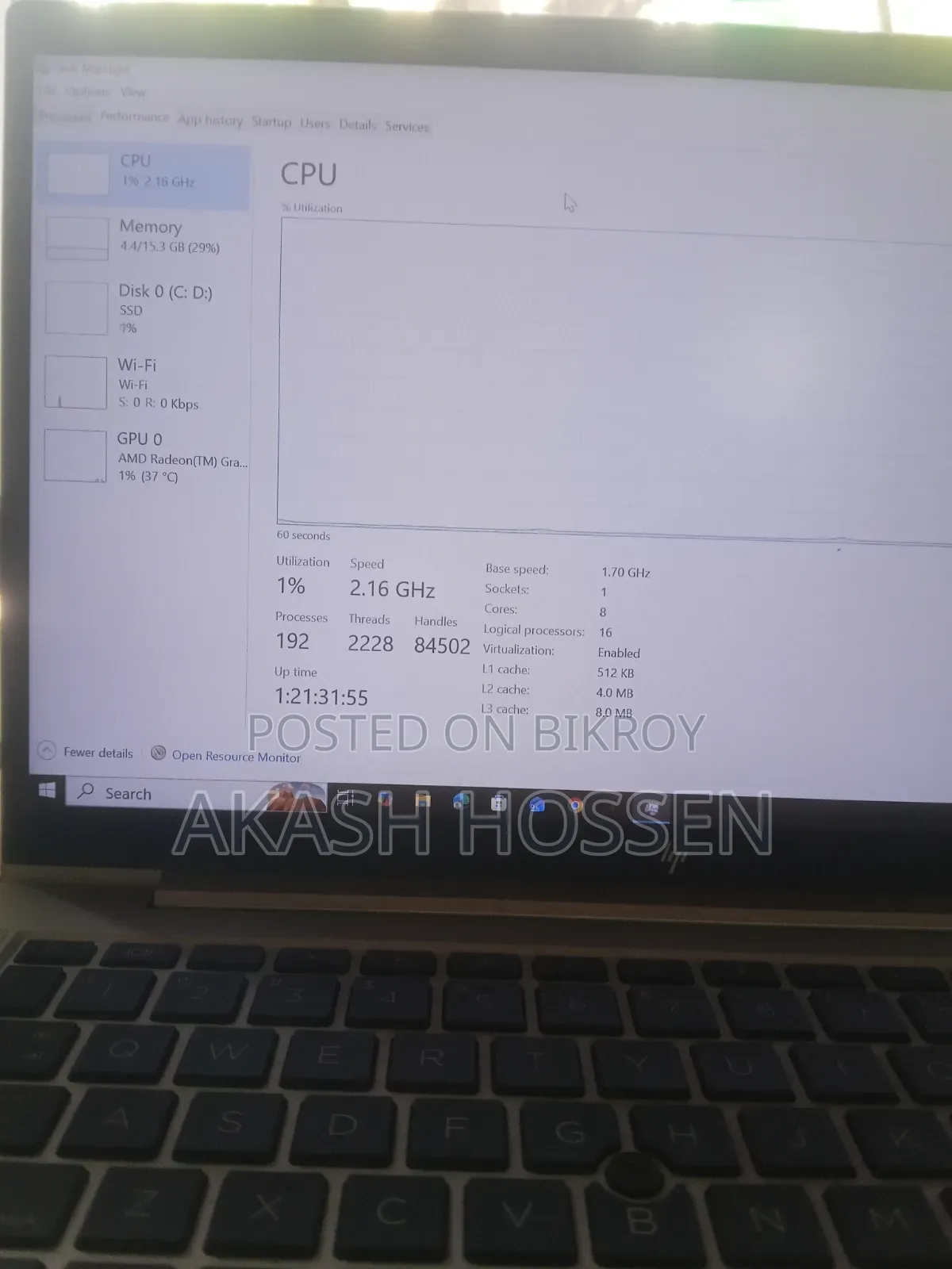 Laptop HP EliteBook 840 G8 16GB AMD Ryzen 7 SSD 512GB
