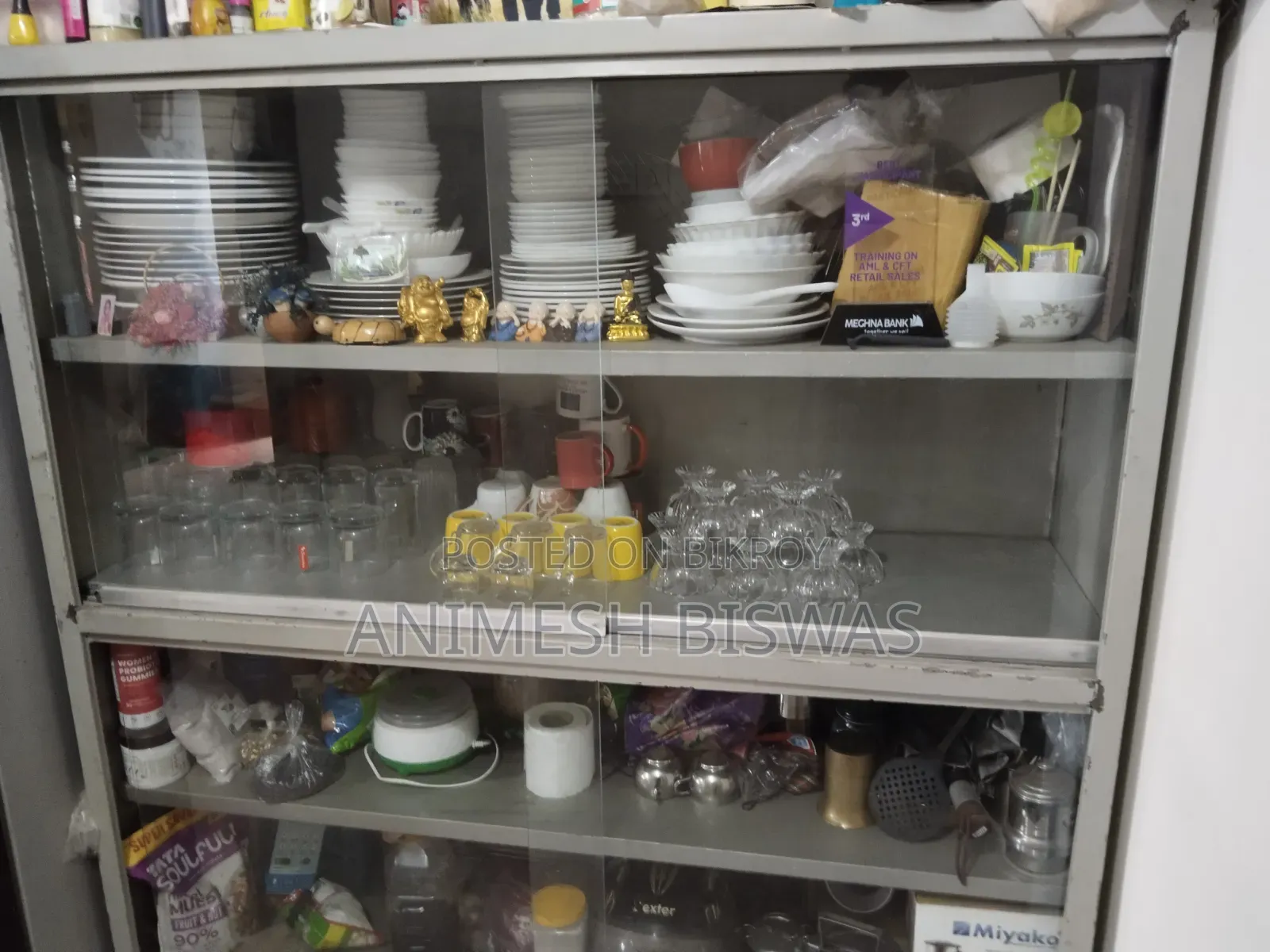 Steel showcase for sale.