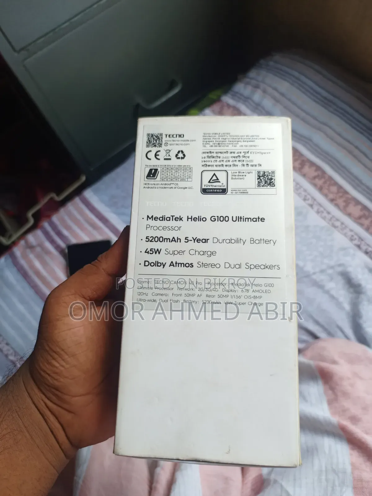 Tecno Camon 40 Pro 4G 256 GB Blue