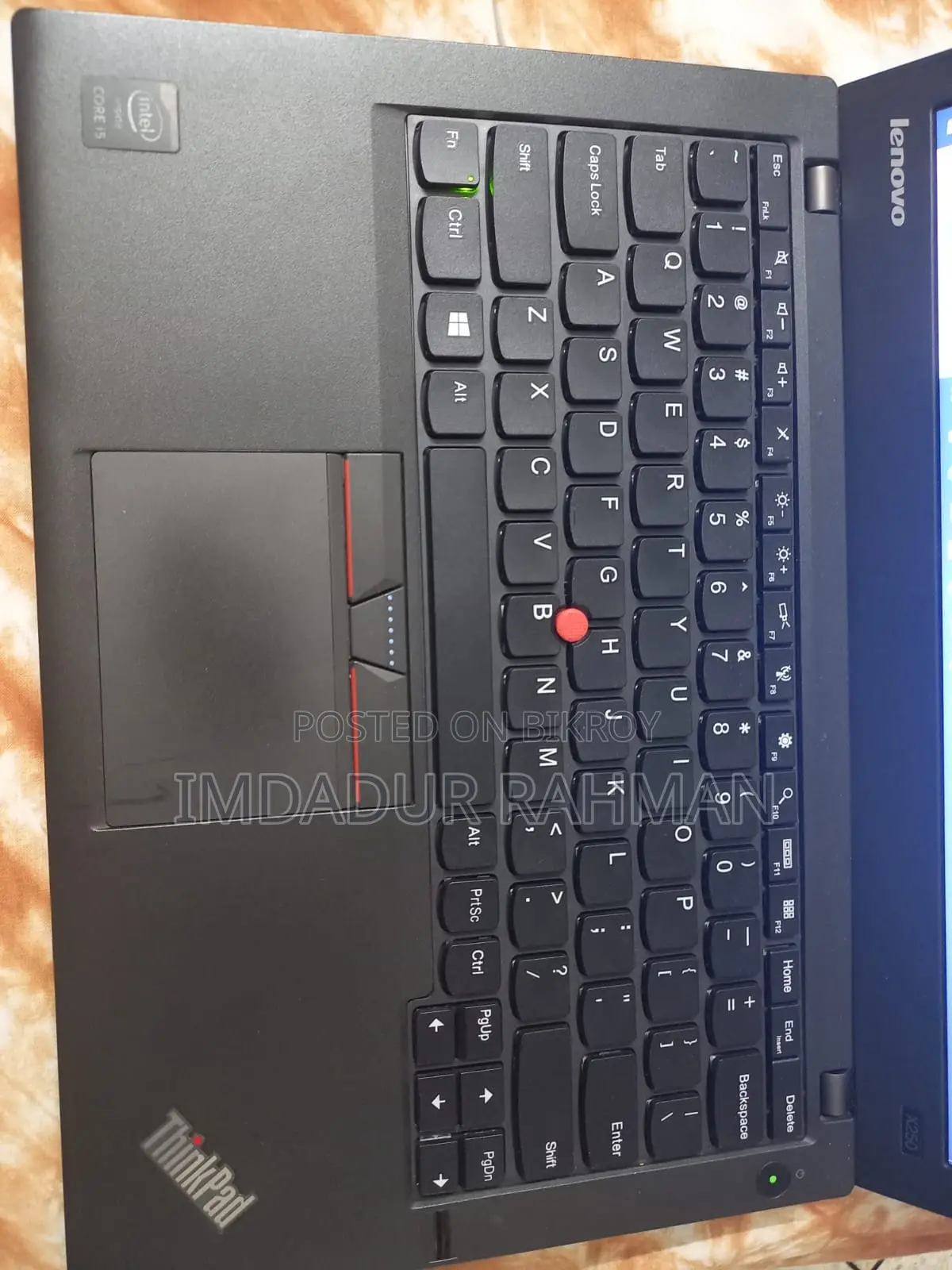 Laptop Lenovo ThinkPad X250 4GB RAM Intel Core i5 Processor 500GB Hard Disk Drive