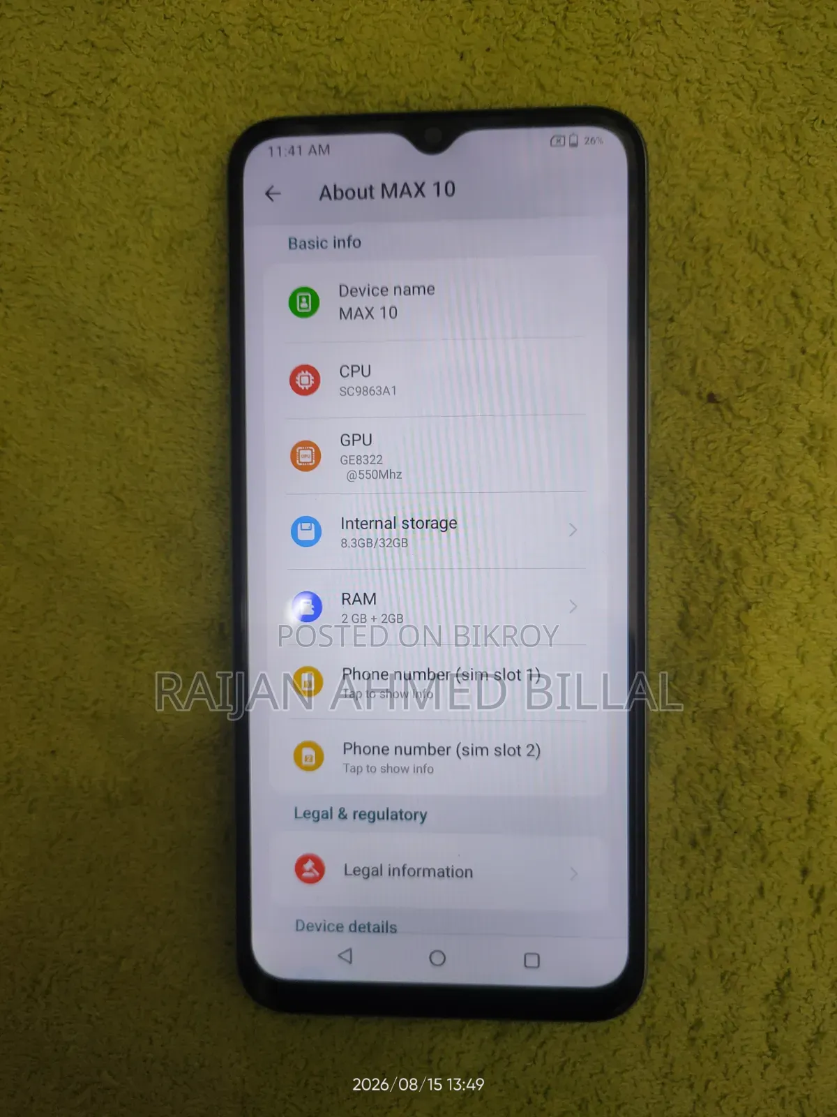 Symphony MAX 10 32 GB Gray