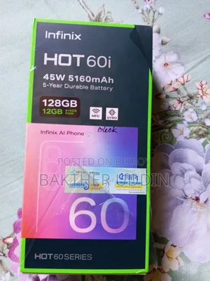 New Infinix Hot 60i 128 GB Black