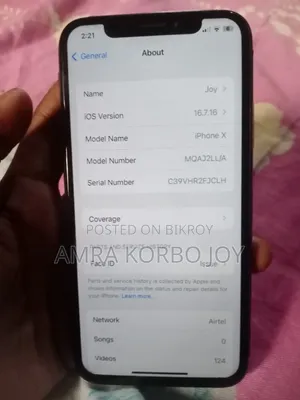 Apple iPhone X 64 GB Black