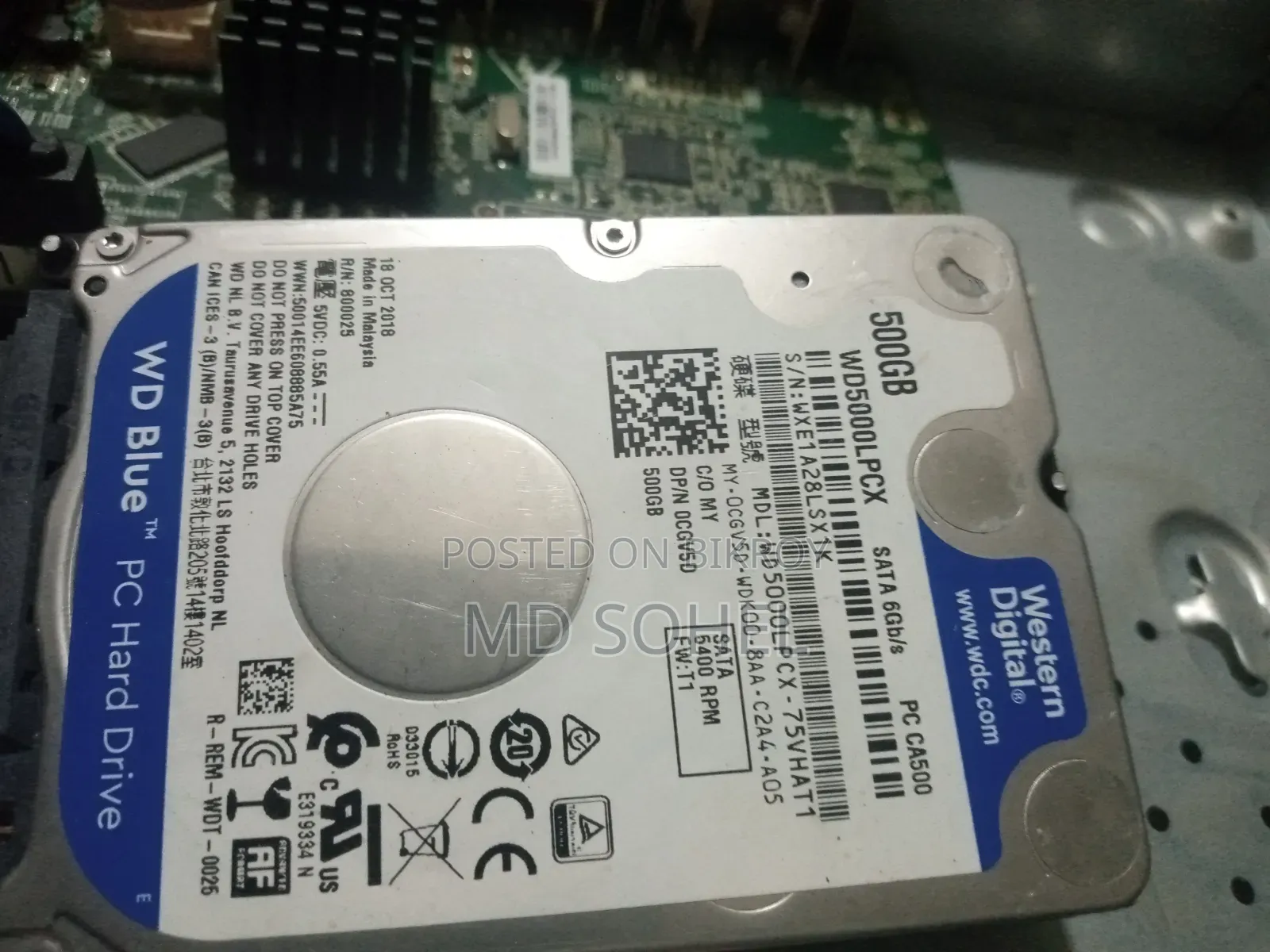 ডব্লিউডি ৫০০ জিবি ল্যাপটপ এইচডিডি সেল করব