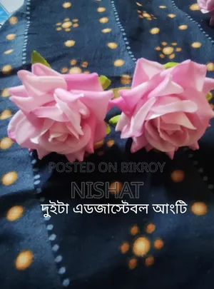 হলুদ/মেহেন্দির জন্য কৃত্রিম ব্রাইডাল পিংক ফুলের গহনা